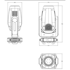480W CMY CTO Led Moving Head Light GL-P480 (4)