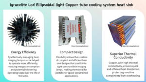 Igracelite Led Ellipsoidal light Copper tube cooling system heat sink Igracelite Led Ellipsoidal light Copper tube cooling system heat sink