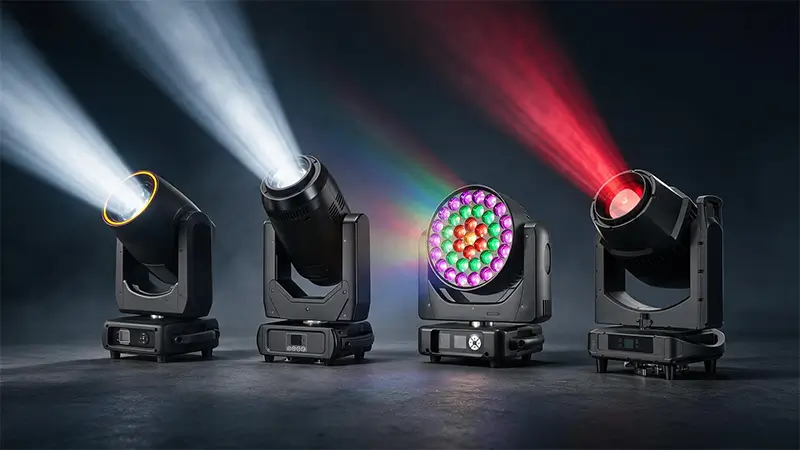 Professional moving head-lights beam spot wash ip65