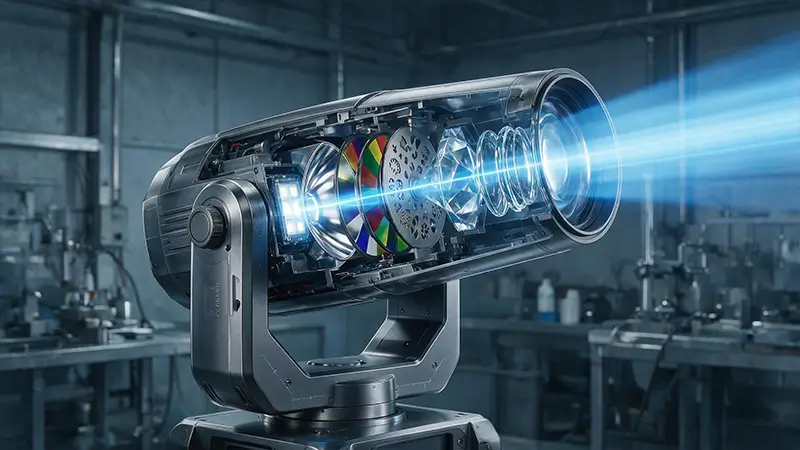 moving head light optical system diagram
